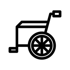 wheelchair icon or logo isolated sign symbol vector illustration - high quality black style vector icons
