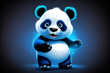 Naklejka premium panda bear made by generative ai