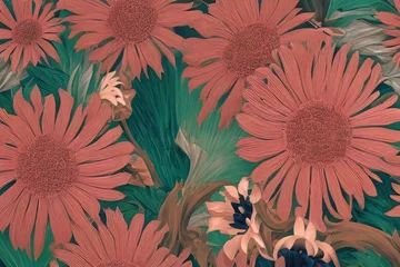 Foto op Plexiglas anti-reflex Abstract Flower Pattern Background © zedutsenut