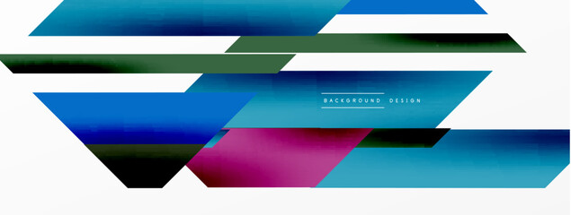 Fototapeta premium Minimal geometric abstract background. Dynamic 3d lines composition. Trendy techno business template for wallpaper, banner, background or landing