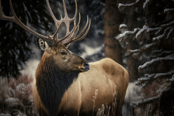 elk in the wild made by generative ai