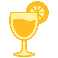 glass of orange juice or wine
