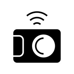 camera wifi icon or logo isolated sign symbol vector illustration - high quality black style vector icons
