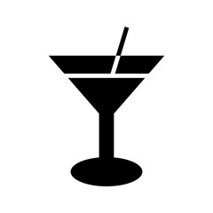 cocktail icon or logo isolated sign symbol vector illustration - high quality black style vector icons
