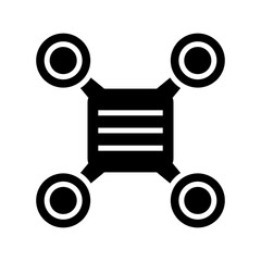 drone icon or logo isolated sign symbol vector illustration - high quality black style vector icons

