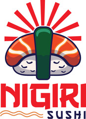 Vector illustration of sushi logo