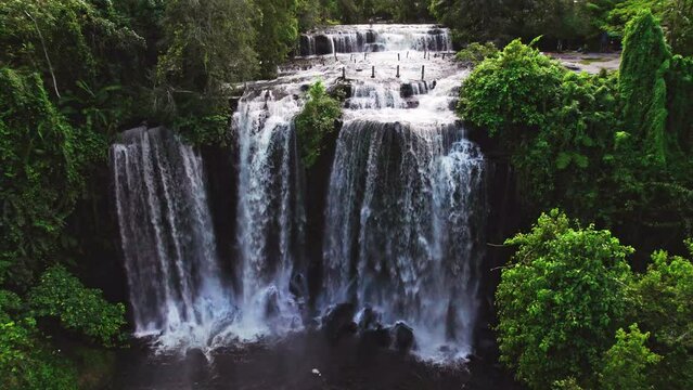Cascading Waterfall Of Phnom Kulen