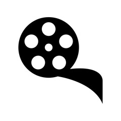 film reel icon or logo isolated sign symbol vector illustration - high quality black style vector icons
