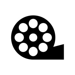 film reel icon or logo isolated sign symbol vector illustration - high quality black style vector icons
