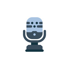 microphone vector icon. computer component icon flat style. perfect use for logo, presentation, website, and more. simple modern icon design flat style