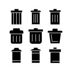 trash icon or logo isolated sign symbol vector illustration - high quality black style vector icons
