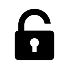 unencrypted icon or logo isolated sign symbol vector illustration - high quality black style vector icons
