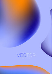 Fluid shapes vertical wallpaper background. Vector illustration for banner background or landing page