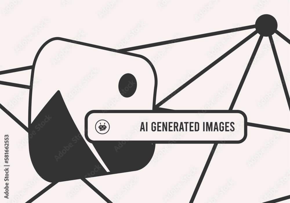 Fototapete ai image generator window powered by artificial intelligent has text query line and picture frame. r