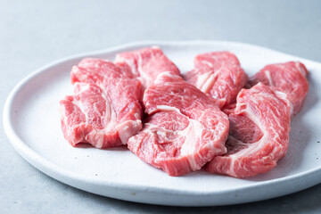 fresh lamb on a plate	