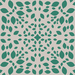 Green leaves pattern isometric background design