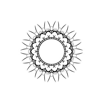 black rounded circle frame border