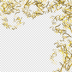 tinsel holiday Gold Foil serpentine ribbon star