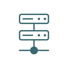 Fototapeta premium servers icon. Filled servers icon from ai and future technology collection. Glyph vector isolated on white background. Editable servers symbol can be used web and mobile