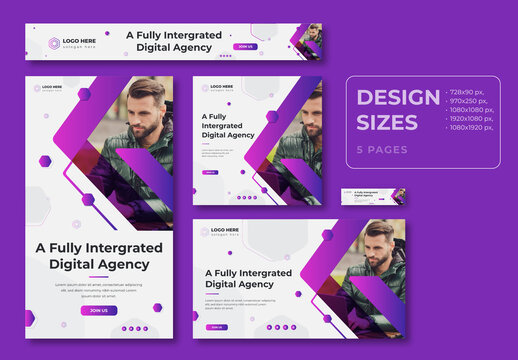 Business Web Banner Ads Set