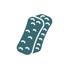 bath sponge icon. Filled bath sponge icon from beauty and elegance collection. Glyph vector isolated on white background. Editable bath sponge symbol can be used web and mobile