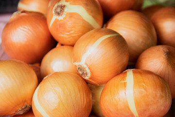 Close-up of a pile of onions