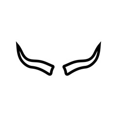 Fototapeta premium bull wildlife animal line icon vector illustration