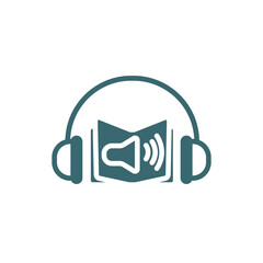 audio book icon. Filled audio book icon from education and science collection. Glyph vector isolated on white background. Editable audio book symbol can be used web and mobile