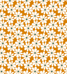 Seamless geometric flowers pattern, floral print.