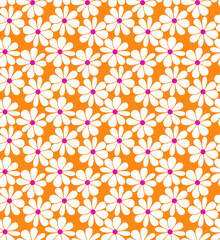 Seamless geometric flowers pattern, floral print.