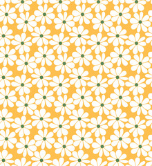 Seamless geometric flowers pattern, floral print.