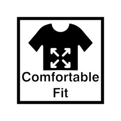 Comfortable Fit flat sign illustration on white background..eps