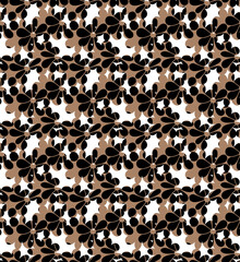 Seamless geometric flowers pattern, floral print.