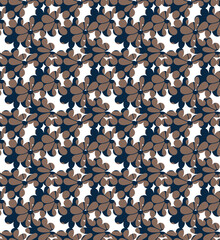 Seamless geometric flowers pattern, floral print.