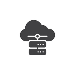 Web hosting server vector icon