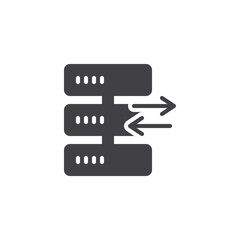 Data transfer vector icon