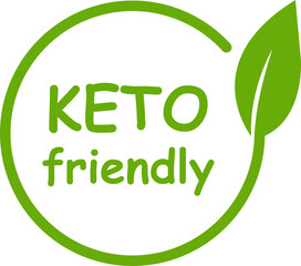 keto friendly diet healthy food label icon for graphic design, logo, website, social media, mobile app, UI illustration