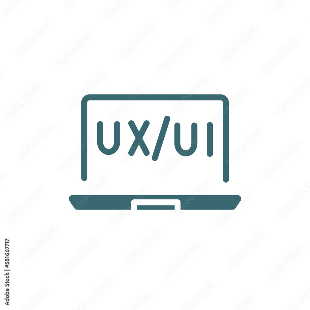 Wall mural ux design icon. filled ux design icon from information technology collection. glyph vector isolated 