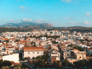 Fototapeta na wymiar Top view of the Rethimno, Crete, Greece