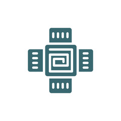 nanosensor icon. Filled nanosensor icon from technology collection. Glyph vector isolated on white background. Editable nanosensor symbol can be used web and mobile