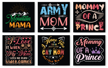 Mother's day t shirt design bundle, Happy Mother's Day, Mom gift, Love you mom, t-shirt design bundle
