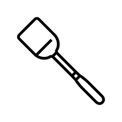 stainless steel spatula kitchen cookware line icon vector illustration