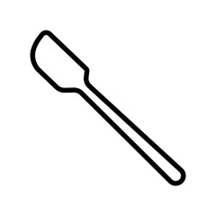 silicone spatula kitchen cookware line icon vector illustration