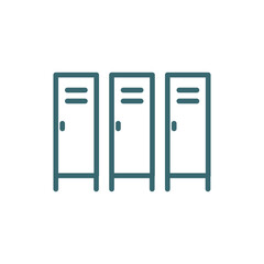 locker icon. Filled locker icon from Fitness and Gym collection. Glyph vector isolated on white background. Editable locker symbol can be used web and mobile