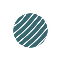 gymnastic ball icon. Filled gymnastic ball icon from Fitness and Gym collection. Glyph vector isolated on white background. Editable gymnastic ball symbol can be used web and mobile