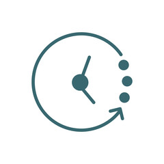 timing icon. Filled timing icon from Human Resources collection. Glyph vector isolated on white background. Editable timing symbol can be used web and mobile