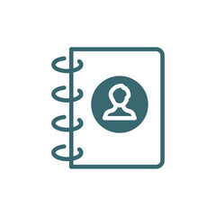 contact icon. Filled contact icon from Human Resources collection. Glyph vector isolated on white background. Editable contact symbol can be used web and mobile