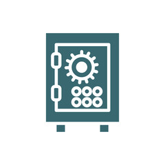 bank safe icon. Filled bank safe icon from Insurance and Coverage collection. Glyph vector isolated on white background. Editable bank safe symbol can be used web and mobile