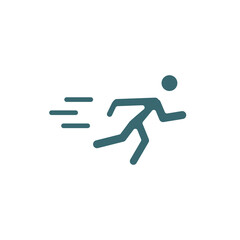 man sprinting icon. Filled man sprinting icon from sport and game collection. Glyph vector isolated on white background. Editable man sprinting symbol can be used web and mobile