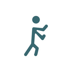 man punching icon. Filled man punching icon from sport and game collection. Glyph vector isolated on white background. Editable man punching symbol can be used web and mobile